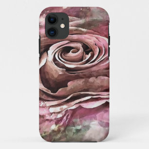 Burned Coral and Desert Mist Artistic Rose Case-Mate iPhone Case
