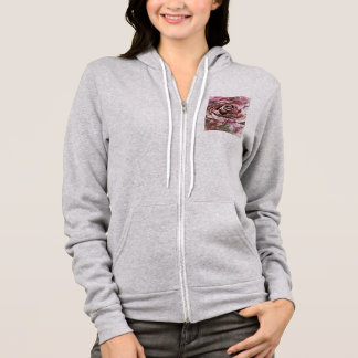 Burned Coral and Desert Mist Artistic Rose Hoodie