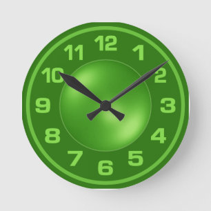 Burned Green wall clock