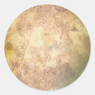 Burned Parchment Classic Round Sticker