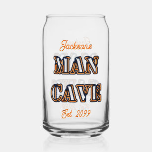 Burned Text Effect Beer Can Glass Drinkware