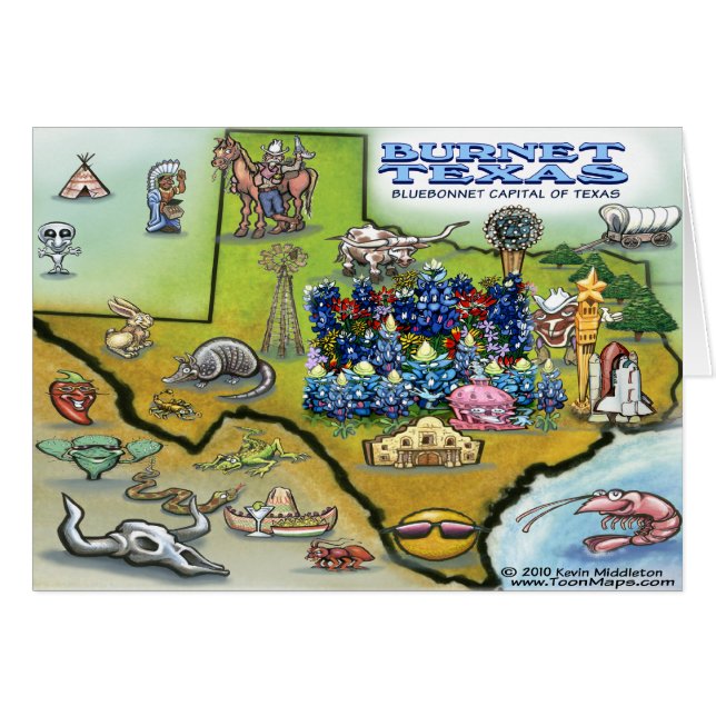 Burnet TEXAS Map (Front Horizontal)