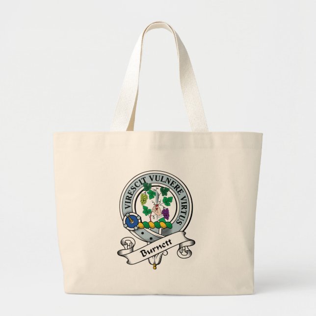Burnett Clan Badge Large Tote Bag (Front)