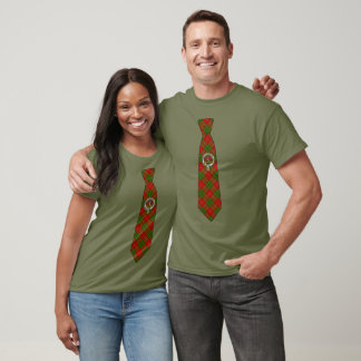 Burnett Scottish Clan Badge & Tartan Necktie T-Shirt