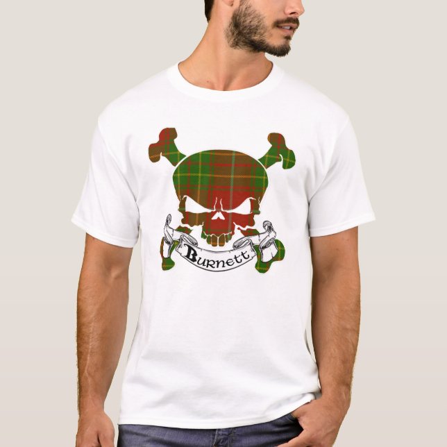 Burnett Tartan Skull T-Shirt (Front)