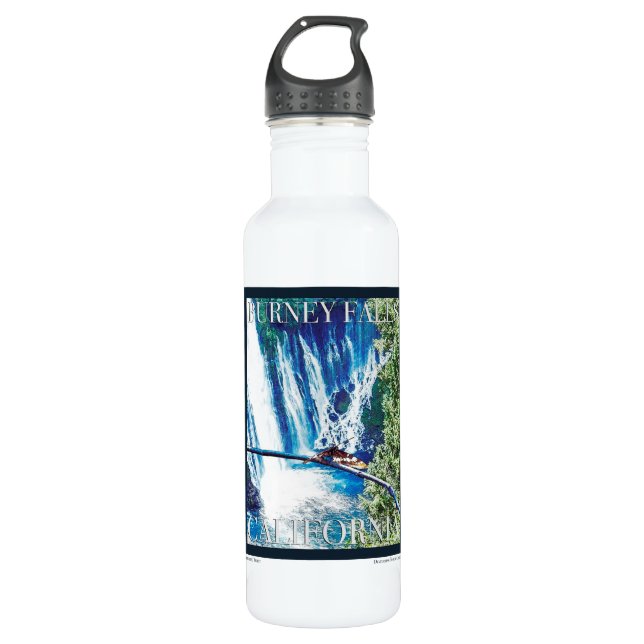 Burney Falls, CA Poster 710 Ml Water Bottle (Front)