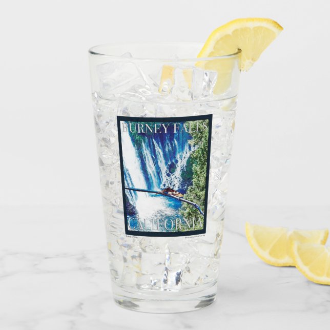 Burney Falls, CA Poster Glass (Back Ice)