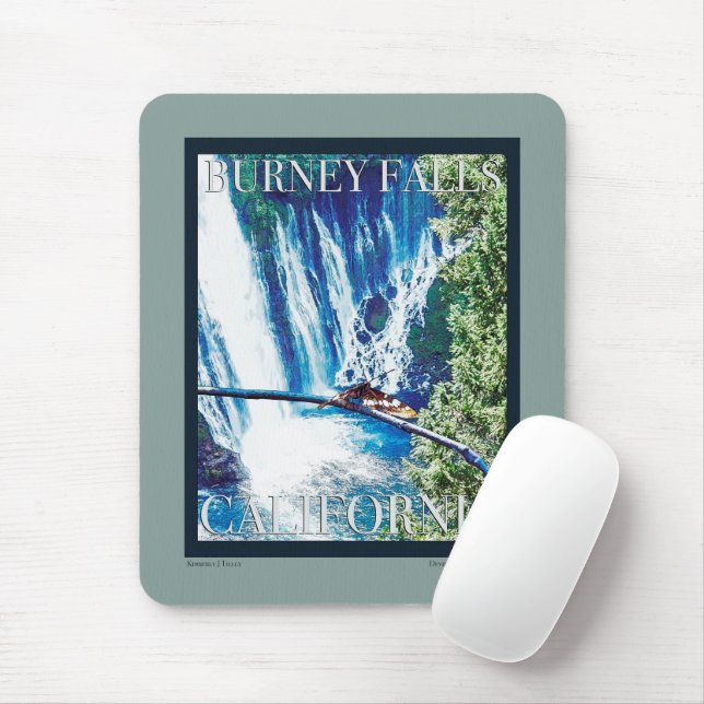 Burney Falls, CA Poster Mouse Pad (With Mouse)