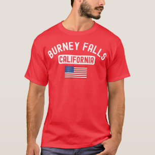 Burney Falls California USA Flag Vintage Cali Bear T-Shirt