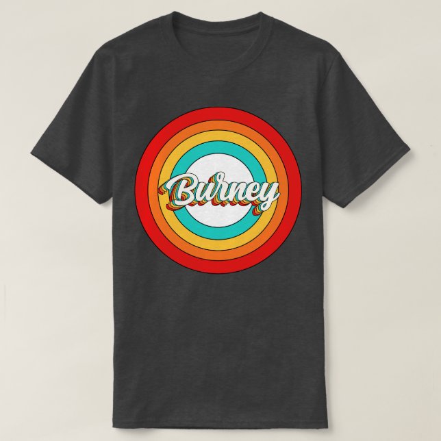 Burney Name Shirt Vintage Burney Circle (Design Front)