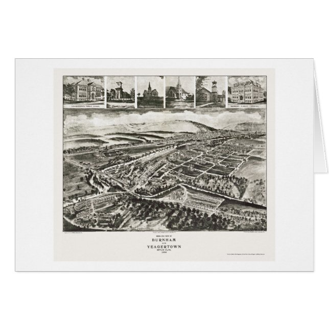 Burnham, PA Panoramic Map - 1906 (Front Horizontal)