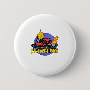 Burning 6 Cm Round Badge