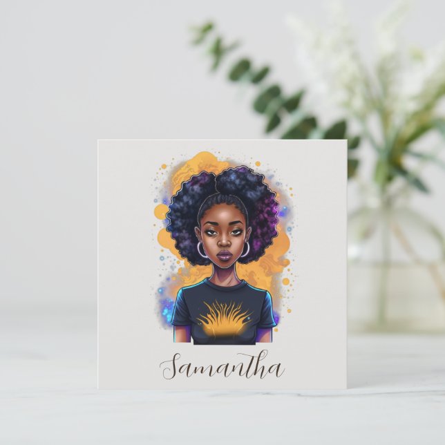 Burning Afro Woman (Standing Front)