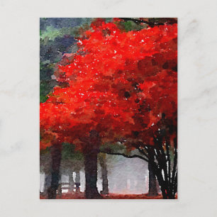 Burning Autumn Postcard