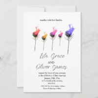 Burning Bloom Elegance Wedding Invitation