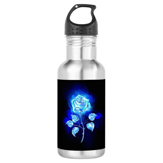 Burning Blue Rose 532 Ml Water Bottle (Front)