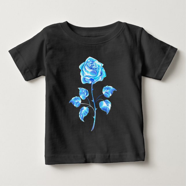 Burning Blue Rose Baby T-Shirt (Front)