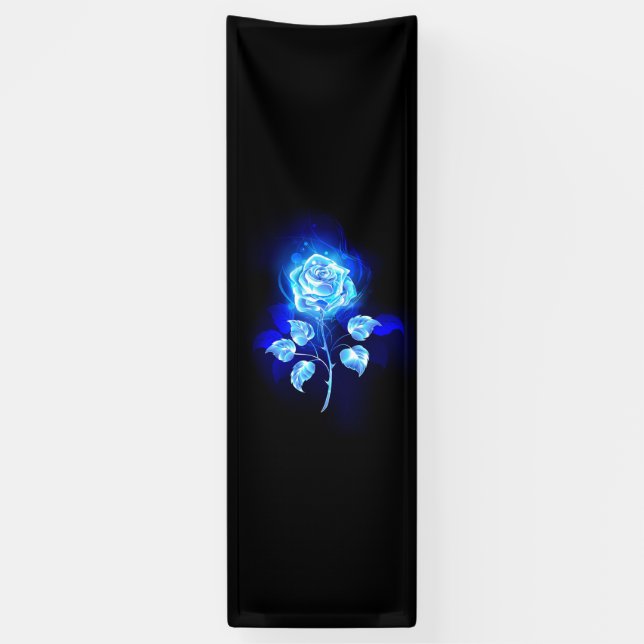 Burning Blue Rose Banner (Vertical)
