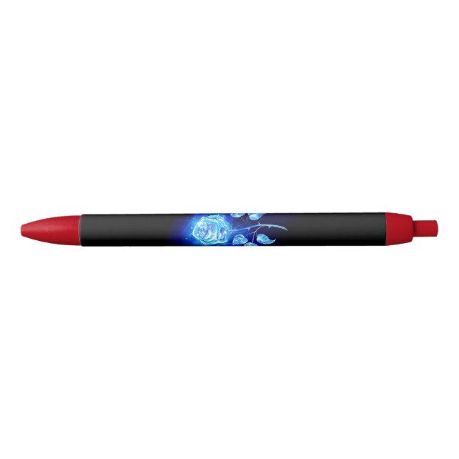 Burning Blue Rose Black Ink Pen (Front)