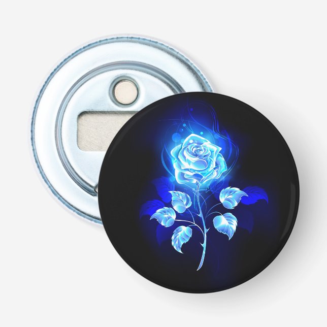 Burning Blue Rose Bottle Opener (Front)