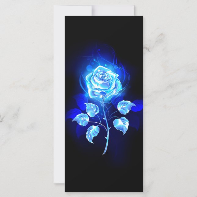 Burning Blue Rose Card (Front)