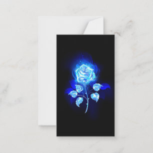 Burning Blue Rose Card