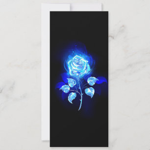Burning Blue Rose Card