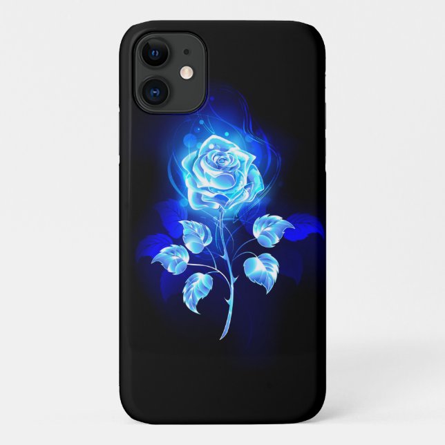 Burning Blue Rose Case-Mate iPhone Case (Back)