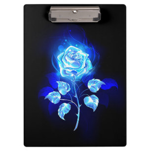 Burning Blue Rose Clipboard