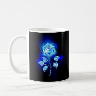 Burning Blue Rose Coffee Mug