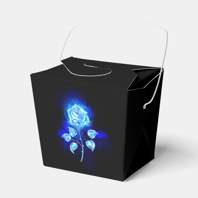 Burning Blue Rose Favour Box (Front Side)