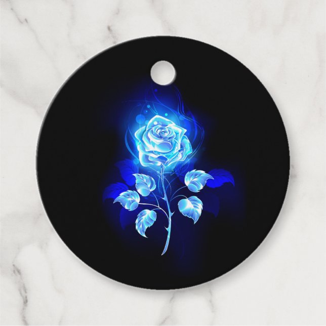 Burning Blue Rose Favour Tags (Front)