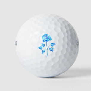 Burning Blue Rose Golf Balls