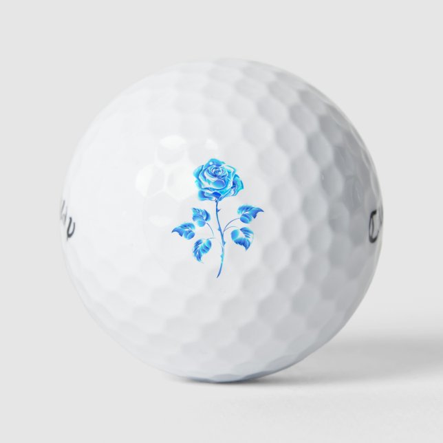 Burning Blue Rose Golf Balls (Front)