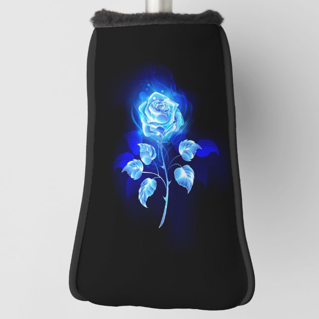 Burning Blue Rose Golf Head Cover (Rotate 90)