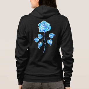 Burning Blue Rose Hoodie