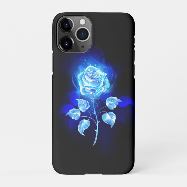 Burning Blue Rose iPhone Case (Back)