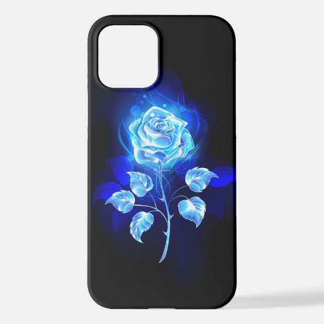 Burning Blue Rose iPhone Case (Back)