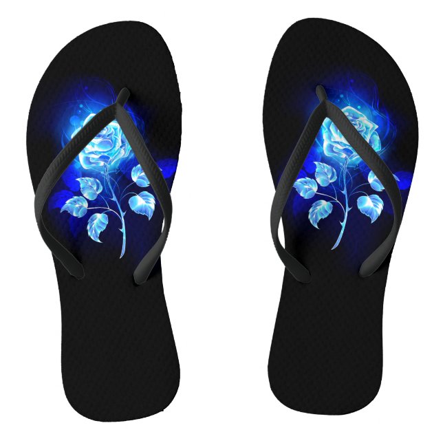 Burning Blue Rose Jandals (Footbed)