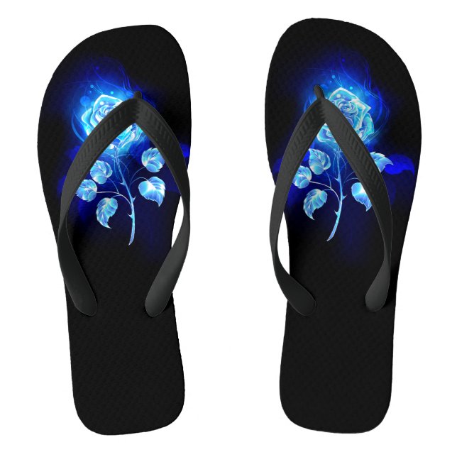 Burning Blue Rose Jandals (Footbed)