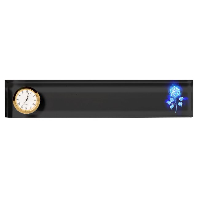 Burning Blue Rose Nameplate (Front)