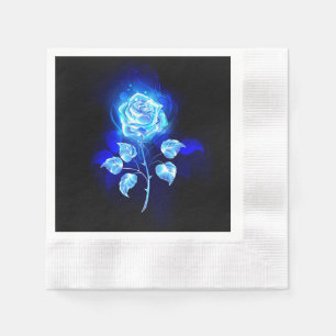 Burning Blue Rose Napkin