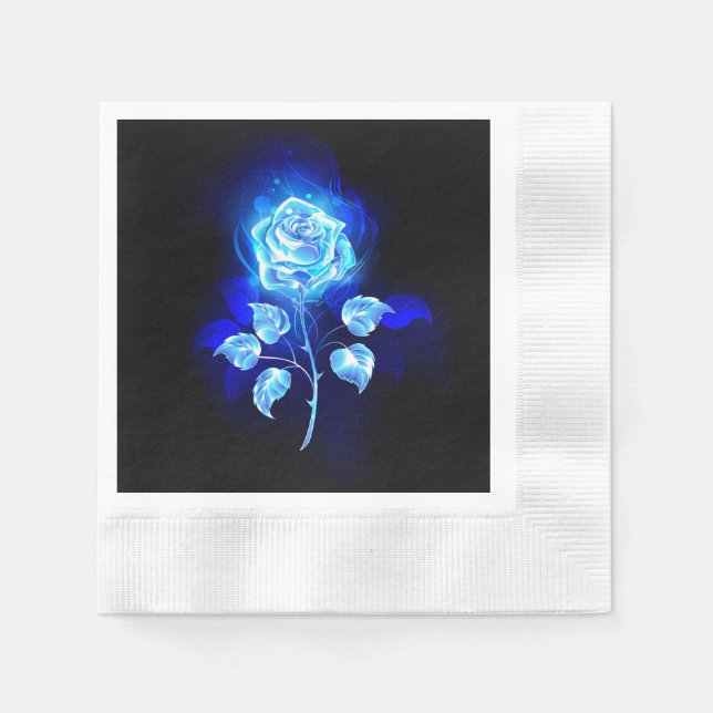 Burning Blue Rose Napkin (Front)