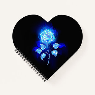 Burning Blue Rose Notebook