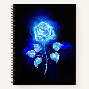 Burning Blue Rose Notebook