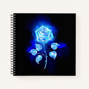 Burning Blue Rose Notebook