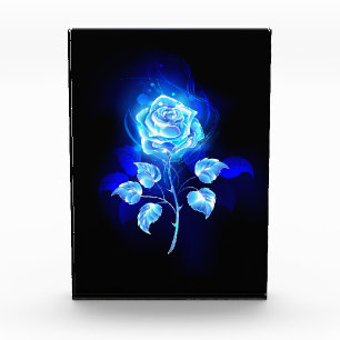 Burning Blue Rose Photo Block