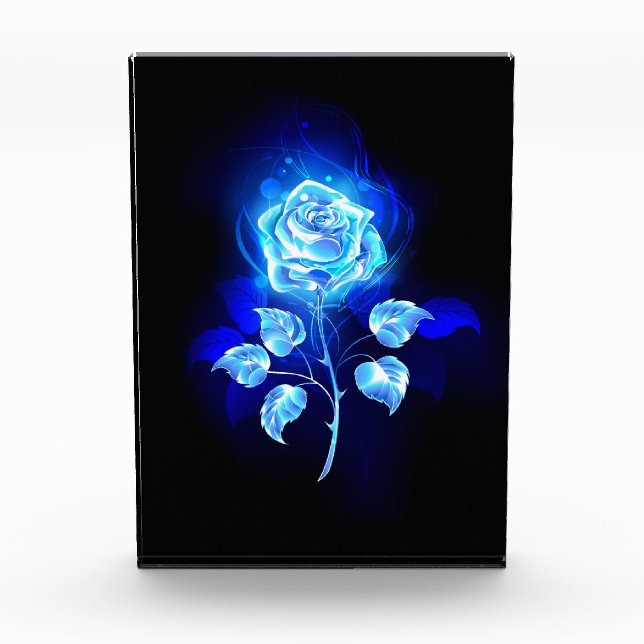 Burning Blue Rose Photo Block (Front)