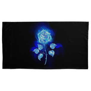 Burning Blue Rose Pillowcase