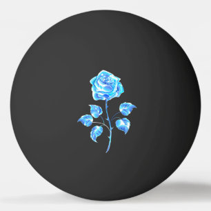Burning Blue Rose Ping Pong Ball